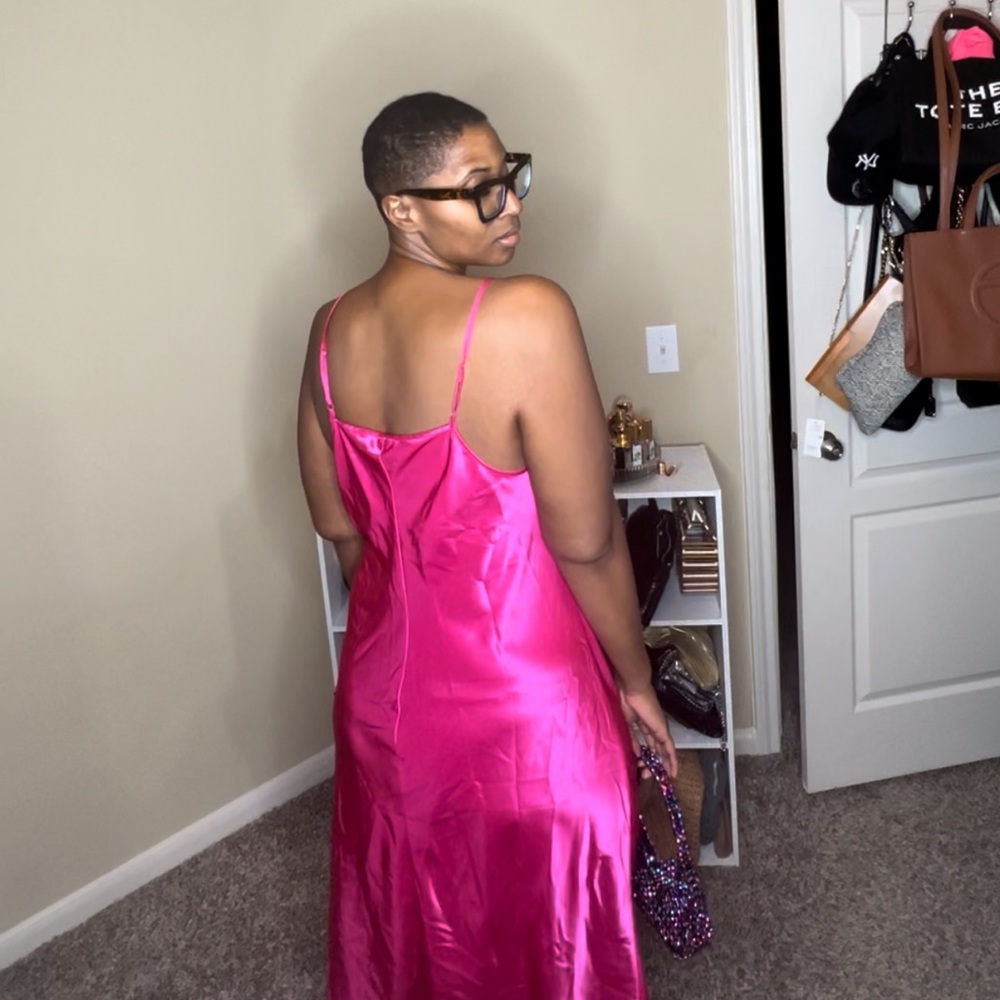 Maxi pink slip dress - Picture 4 of 7